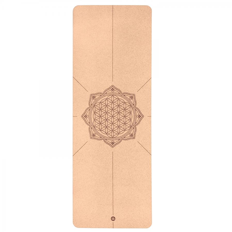 Коврик для йоги пробковий Bodhi Flower of Life